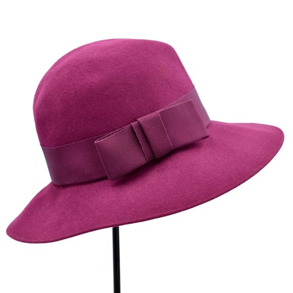 Christian Dior Fedora Burgundy Hat - Picture 1 of 3